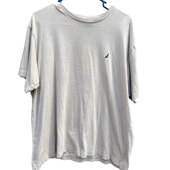 Nautica Tan Peruvian 100% Cotton T-shirt Size Large - Picture 1 of 5